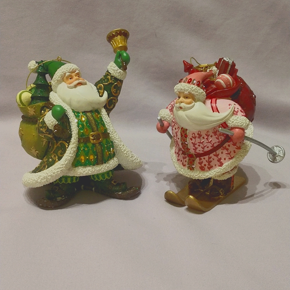 Heirloom Classics Jolly Jeweled Santa Claus Ornaments